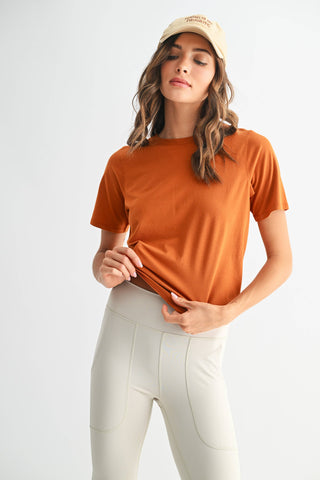 Burnt Amber Classic Boxy Fit Tee